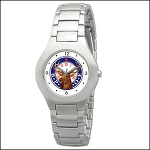 Brushed silver custom logo watches