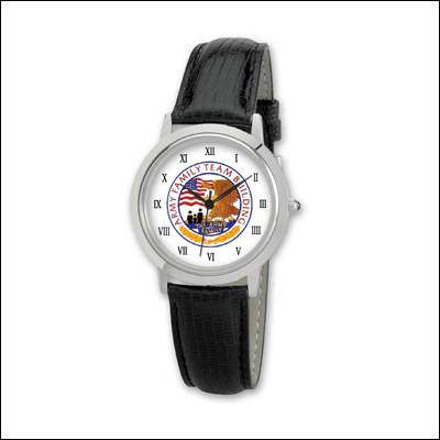 Ladies' Logo Watch with Leather Strap