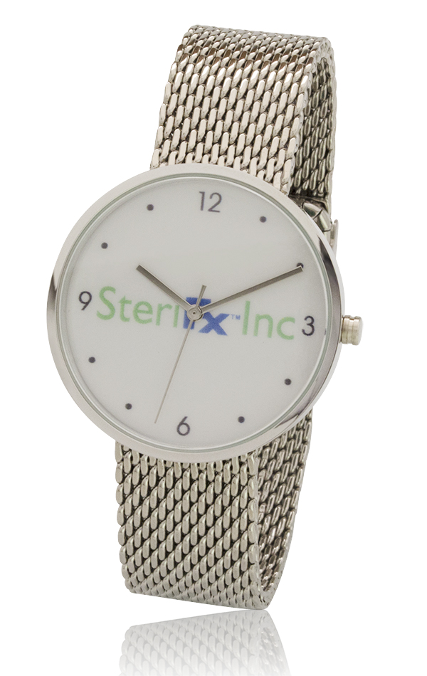 1.55 Inch Round Screen Watch with Stainless Steel Mesh Bracelet