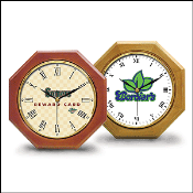 CK810_ Luxurious wood logo wall clock